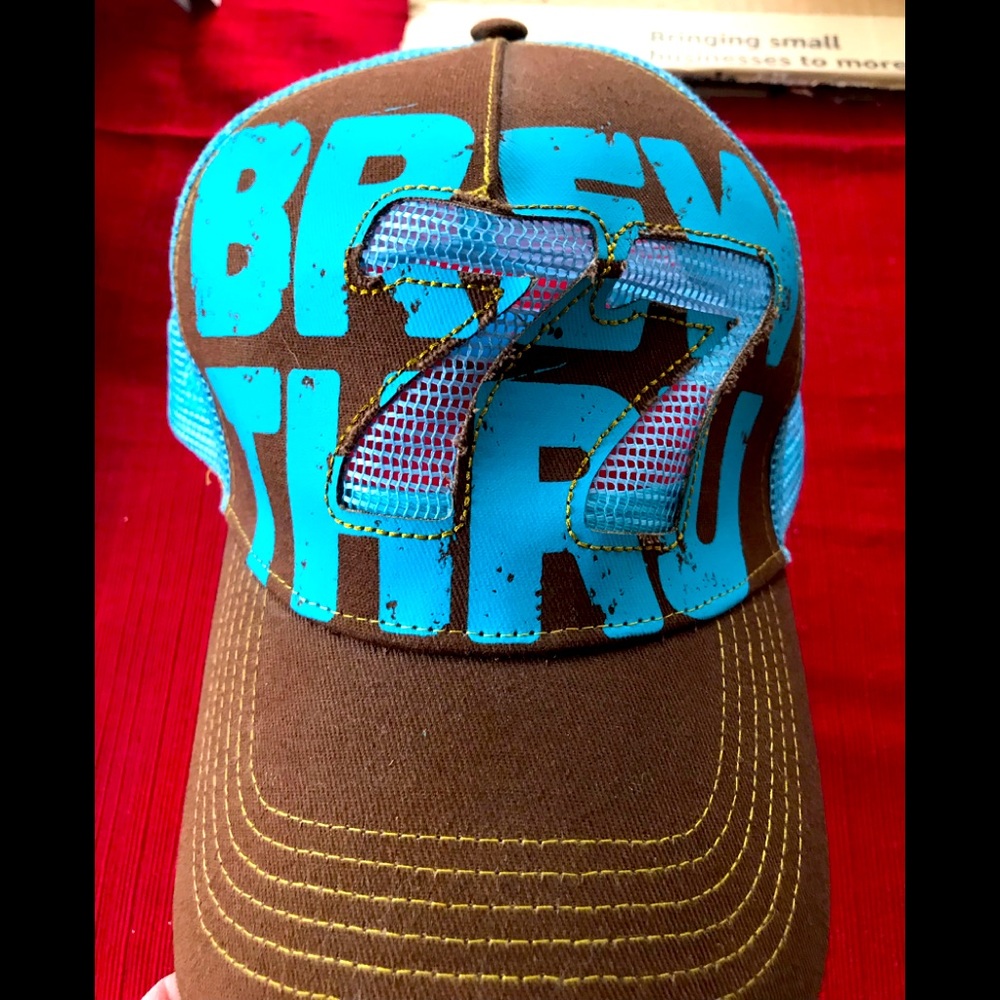 GUC North Carolina Outer Banks Brew Thru 77 Mesh Trucker SnapBack Hat.